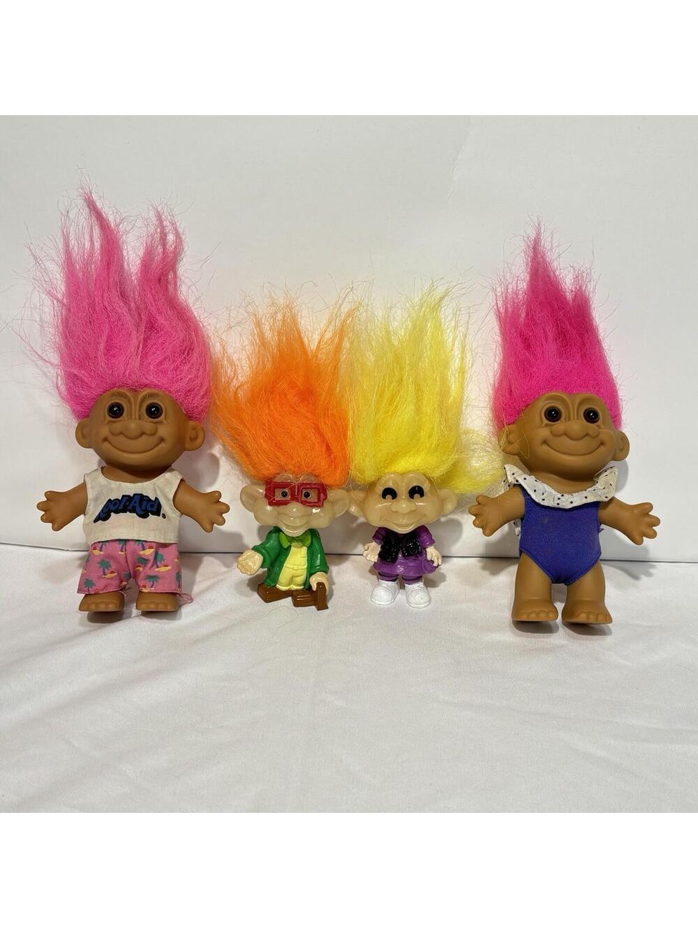 Vintage Troll Dolls Lot Russ Burger King Kids Club 90s Mini Figures